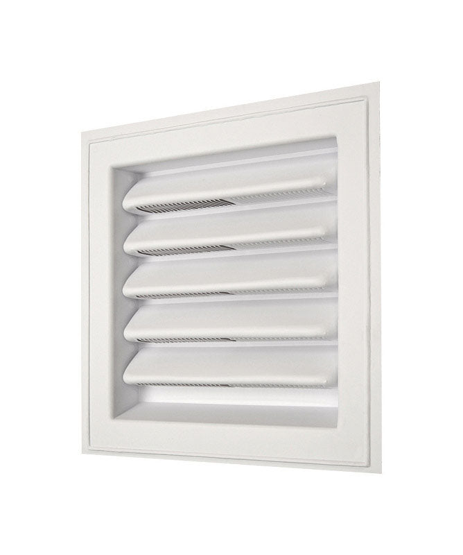 MASTER FLOW - Master Flow 8 in. W X 8 in. L White Plastic Wall Louver