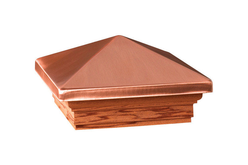 DECKORATORS - Deckorators 3 in. H X 4 in. W Copper Wood Post Cap - Case of 6 [72217]