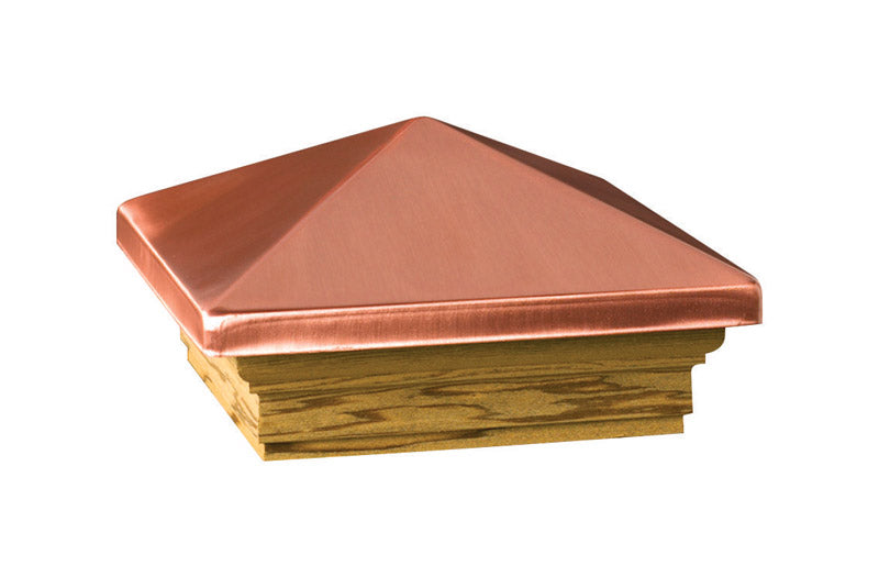 DECKORATORS - Deckorators 3 in. H X 4 in. W Copper Wood Post Cap - Case of 6 [72223]