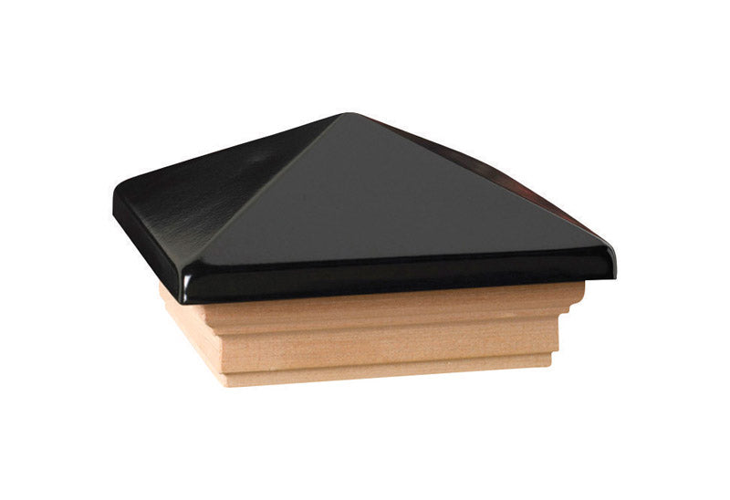 DECKORATORS - Deckorators 3 in. H X 4 in. W Black Wood Post Cap - Case of 6 [72396]