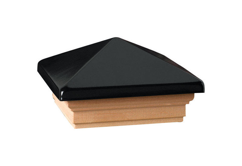 DECKORATORS - Deckorators 3 in. H X 4 in. W Black Wood Post Cap - Case of 6 [73520]