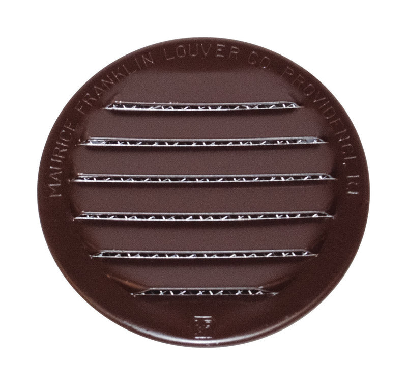 MAURICE FRANKLIN LOUVER - Maurice Franklin Louver 3 in. W X 3 in. L Gloss Brown Aluminum Mini Louver