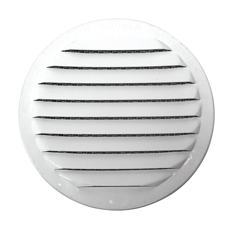 MAURICE FRANKLIN LOUVER - Maurice Franklin Louver 4 in. W X 4 in. L Gloss White Aluminum Mini Louver