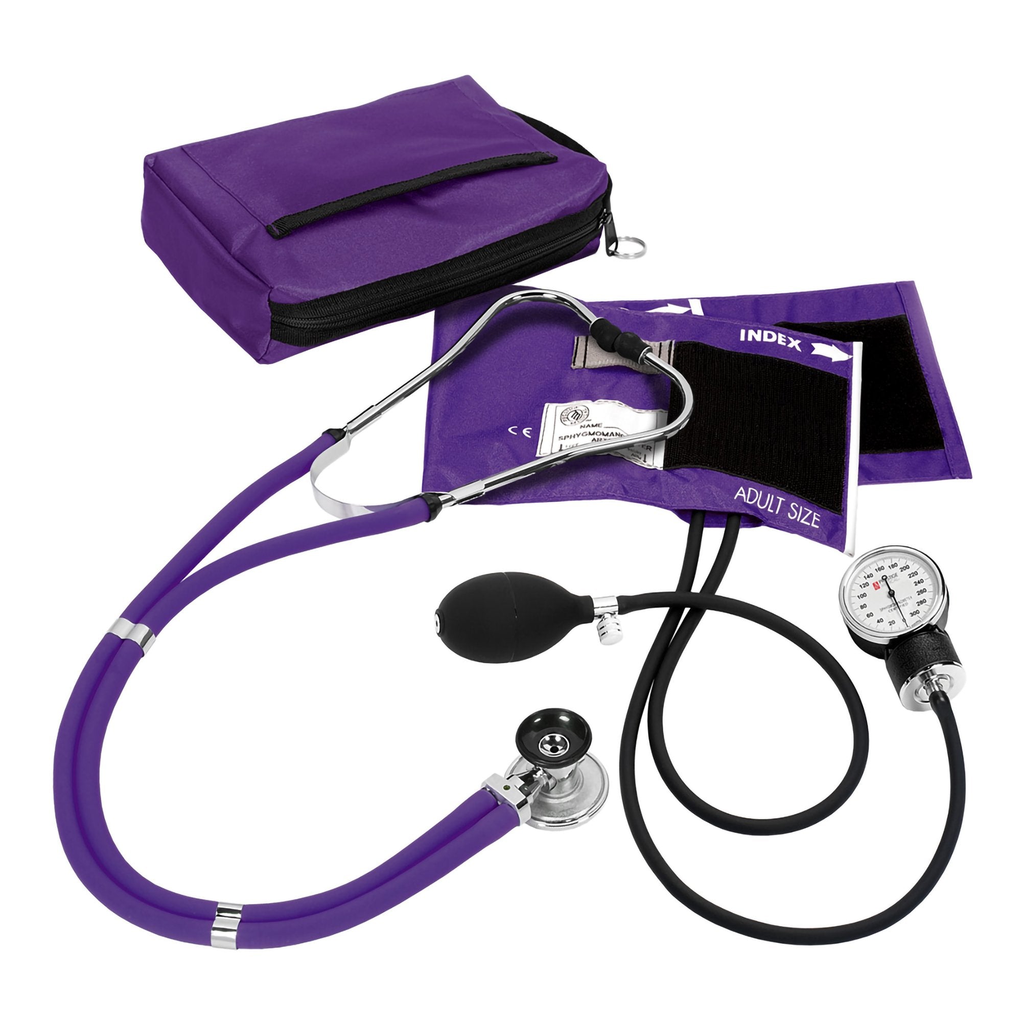 Prestige Medical - Reusable Aneroid / Stethoscope Set Prestige Medical 25 to 40 cm Adult Cuff Dual Head Sprague Stethoscope Pocket Aneroid [1/EA] (582818_EA)
