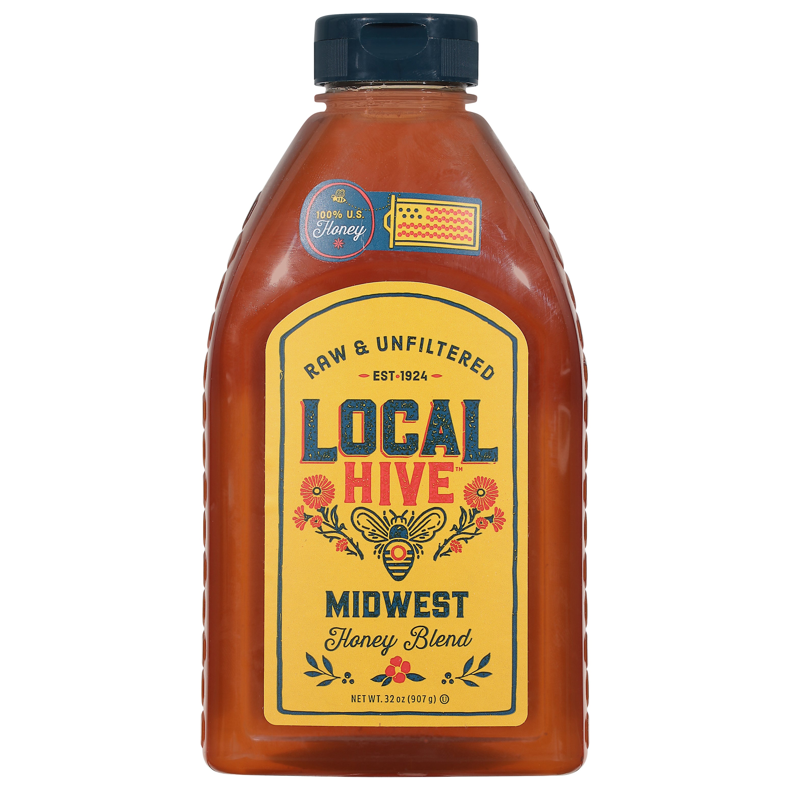 Local Hive Midwest Raw & Unfiltered Honey Blend 32 oz - Case of 6