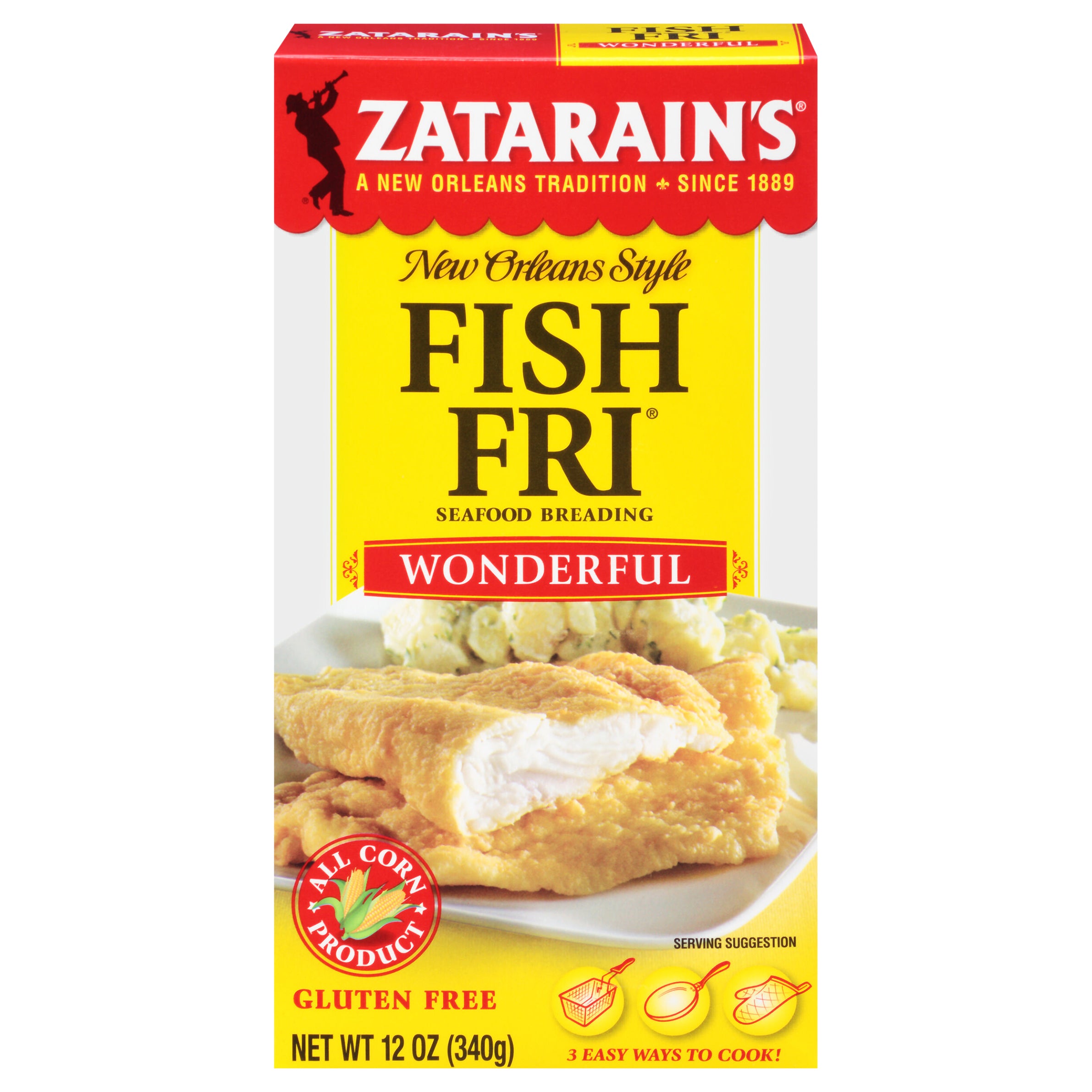 Zatarain's Fish Fry - Plain, 12 oz - Case of 8
