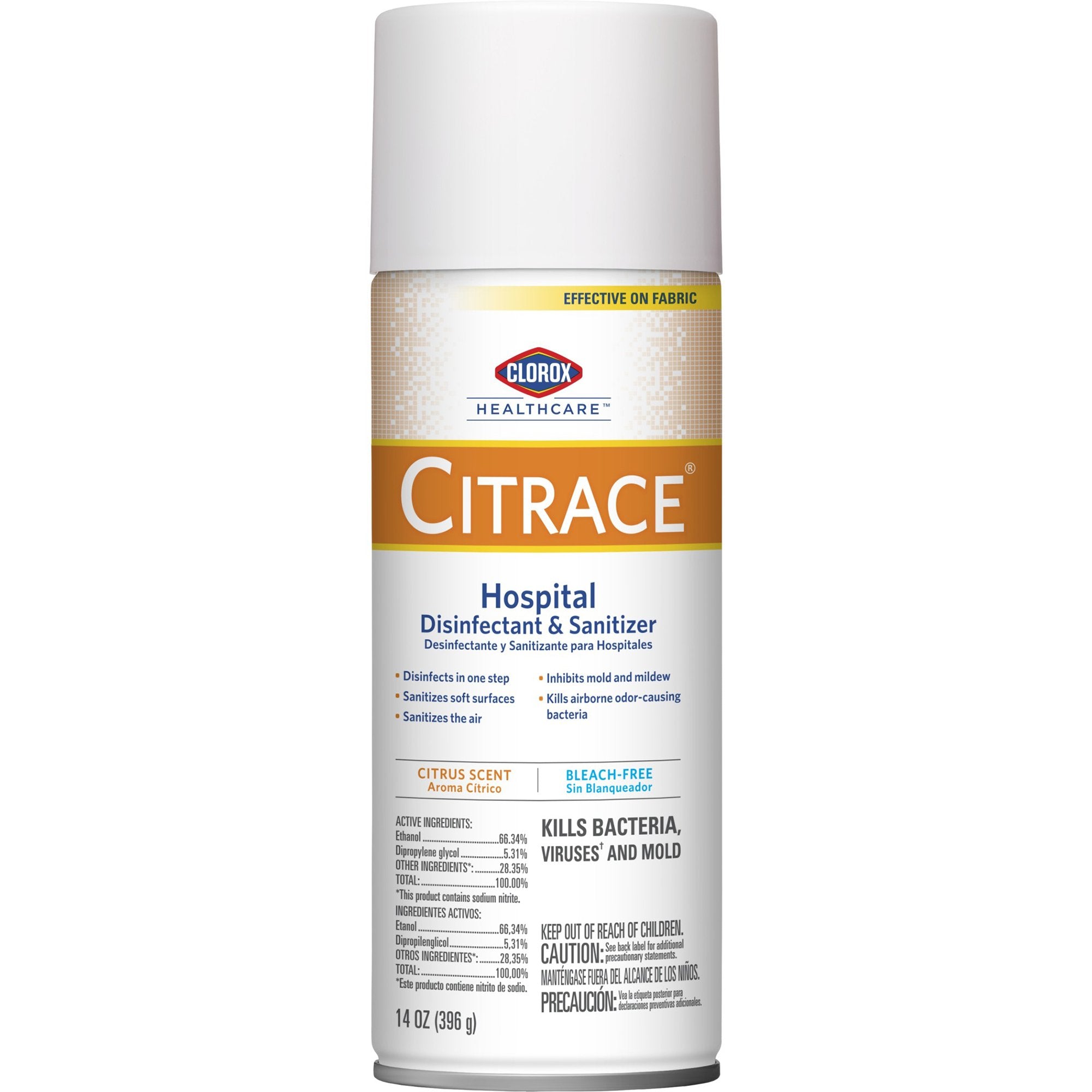 The Clorox Company - Clorox Healthcare® Citrace® Hospital Surface Disinfectant / Sanitizer Alcohol Based Aerosol Spray Liquid 14 oz. Can Citrus Scent NonSterile [1/EA]