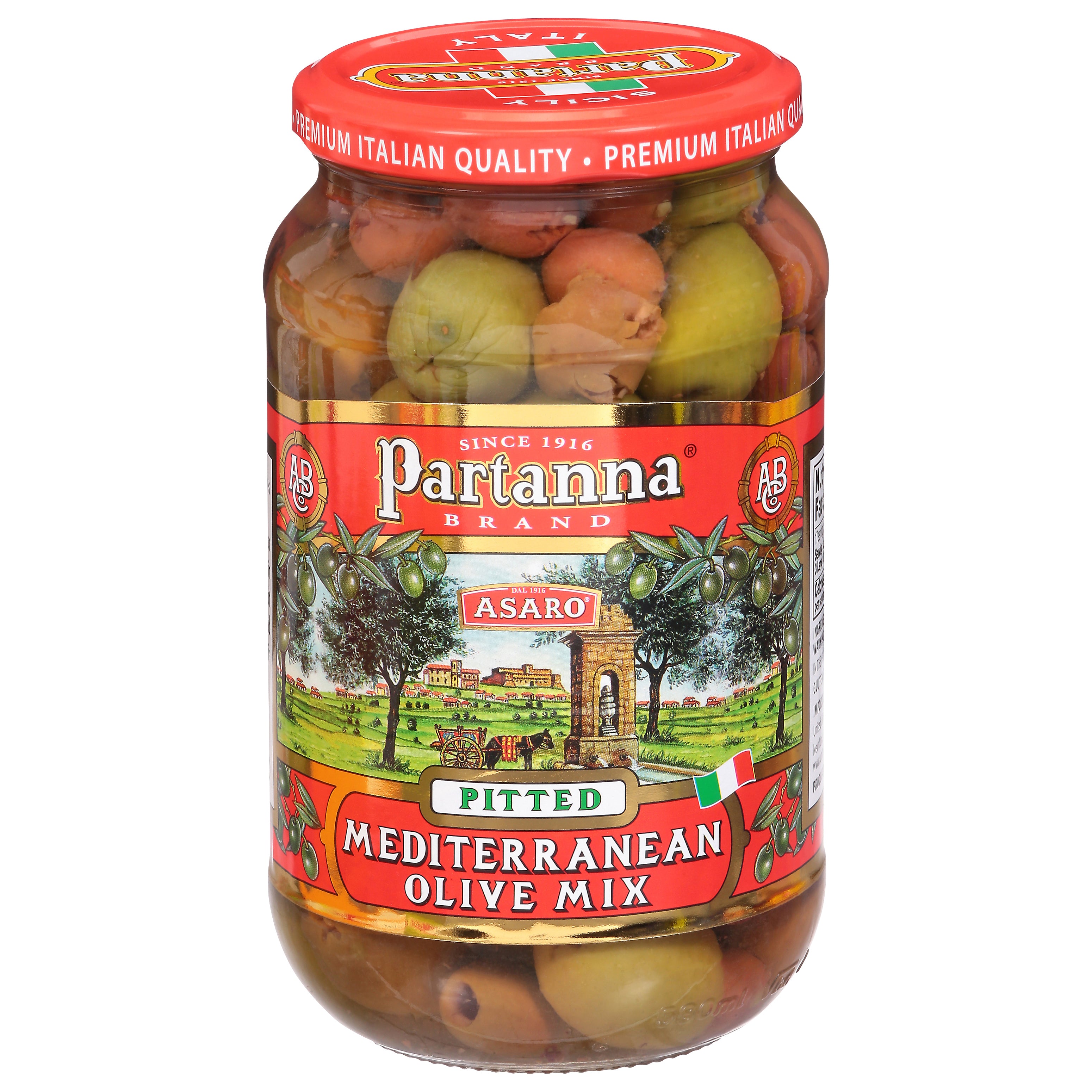 Partanna Mediterranean Pitted Olive Oil 9 oz - Case of 6