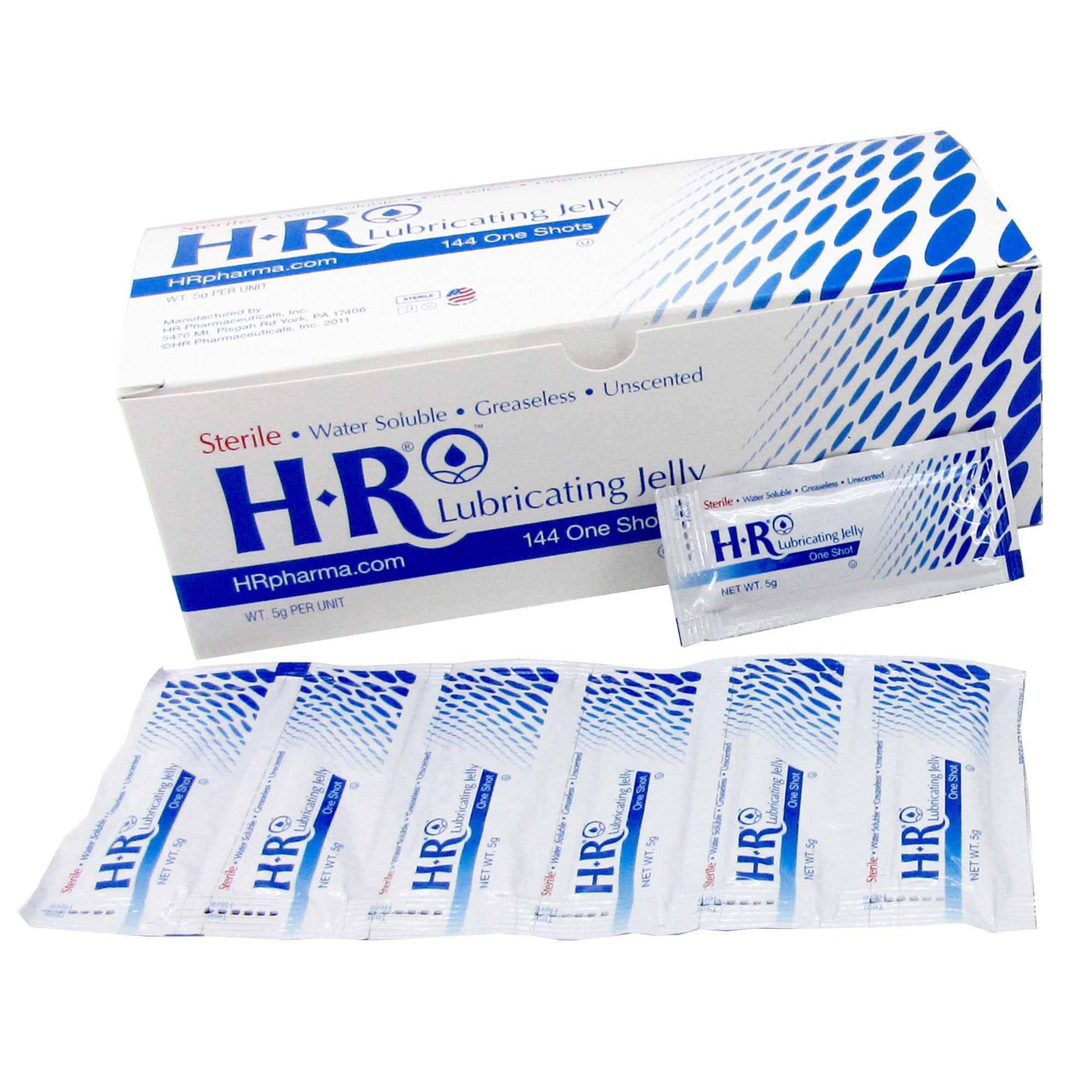 HR Healthcare - Lubricating Jelly HR® One Shot® 5 Gram Individual Packet Sterile [1/EA]