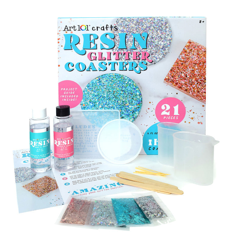 ART 101 - Resin Glitter Coaster Kit