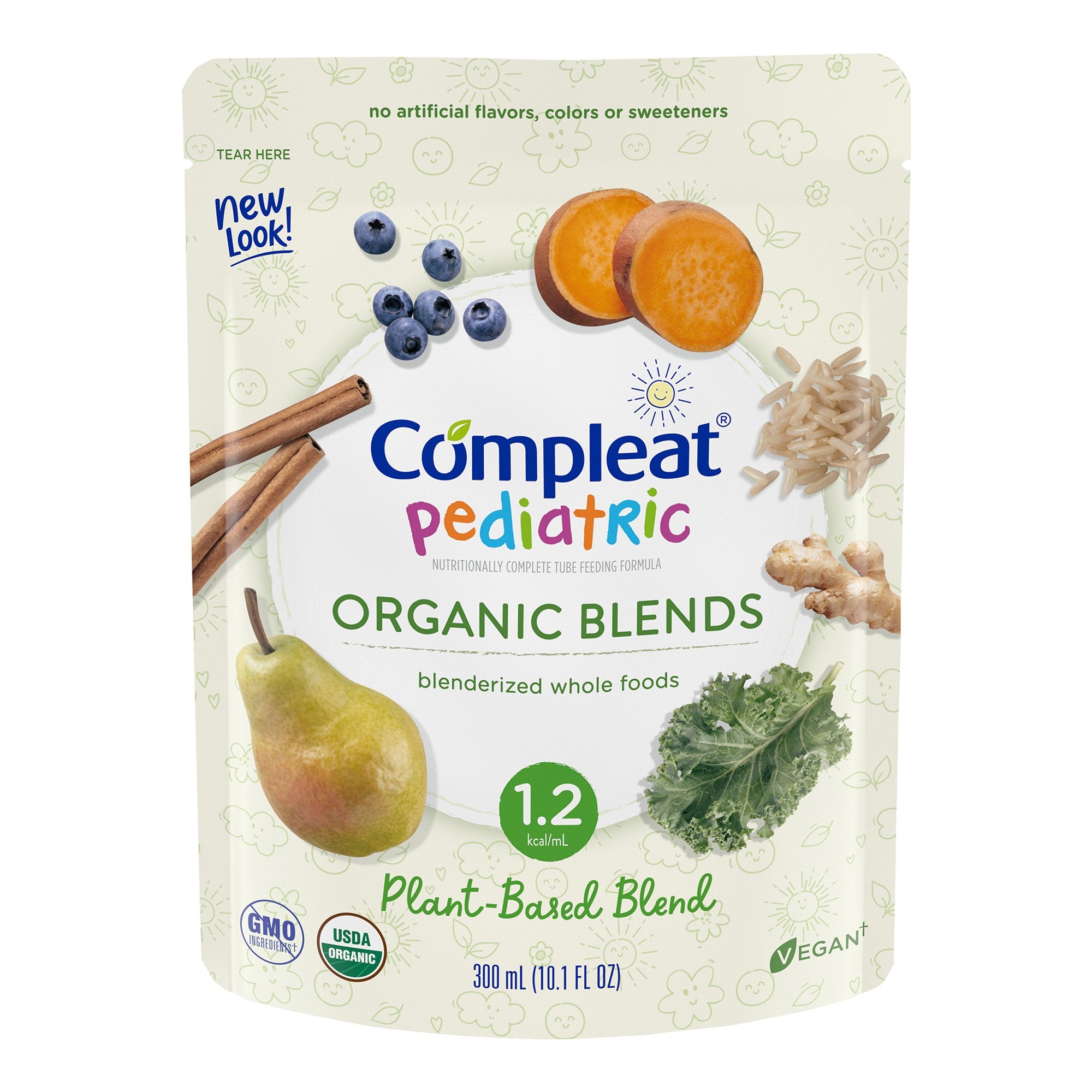 Nestle Healthcare Nutrition - Pediatric Oral Supplement Compleat® Pediatric Organic Blends Plant Blend Flavor 10.1 oz. Pouch Liquid Organic Food Allergies [1/EA]