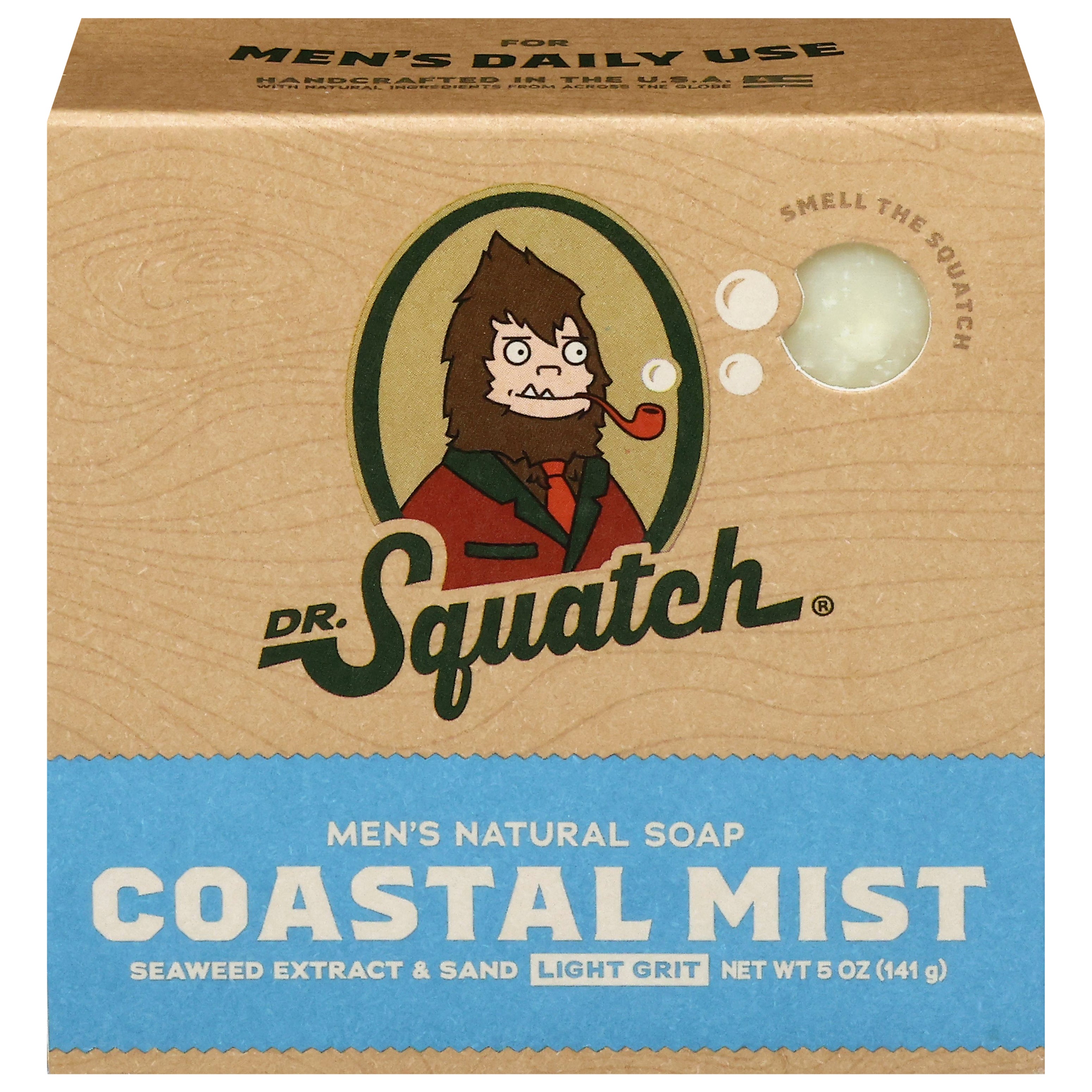 Dr. Squatch Light Grit Men's Natural Coastal Mist Soap 5 oz - Case of 6