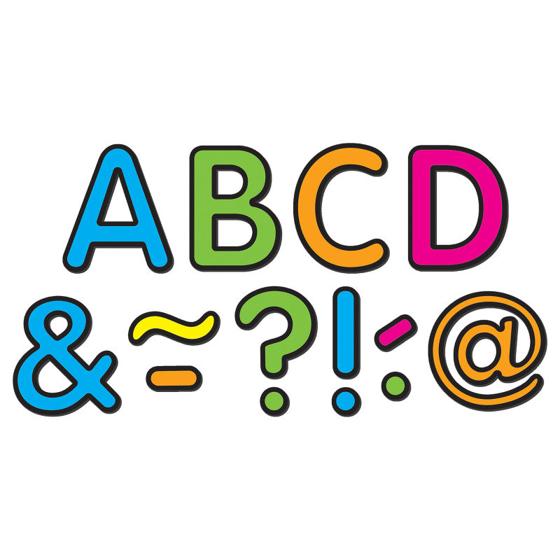 TEACHER CREATED RESOURCES - Neon Brights Classic 2" Magnetic Letters, 87 Pieces Per Pack, 3 Packs