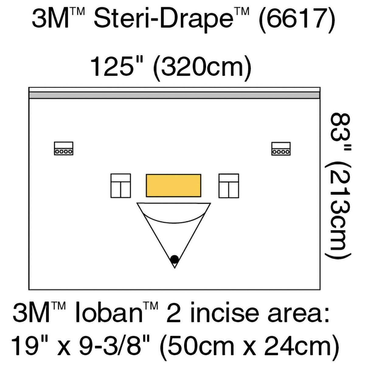 Solventum Corporation - Orthopedic Drape 3M™ Steri-Drape™ Isolation Drape with Incise and Pouch 125 W X 83 L Inch Sterile [5/BX]