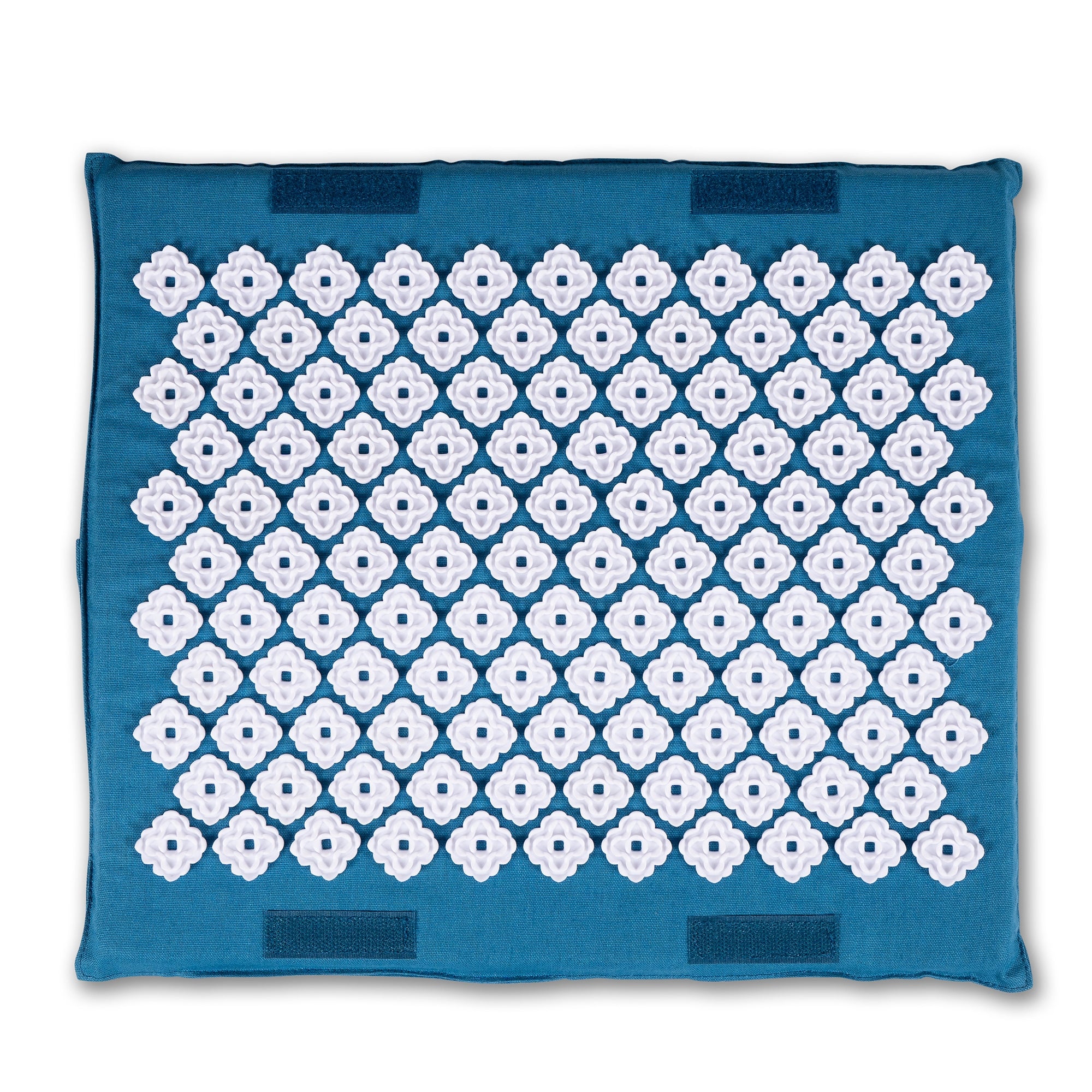 Acutens Inc - Kanjo Acupressure Foot Mat Sapphire / White Cotton-Linen Fabric / Memory Foam / Plastic 14 X 16 Inch [1/EA]