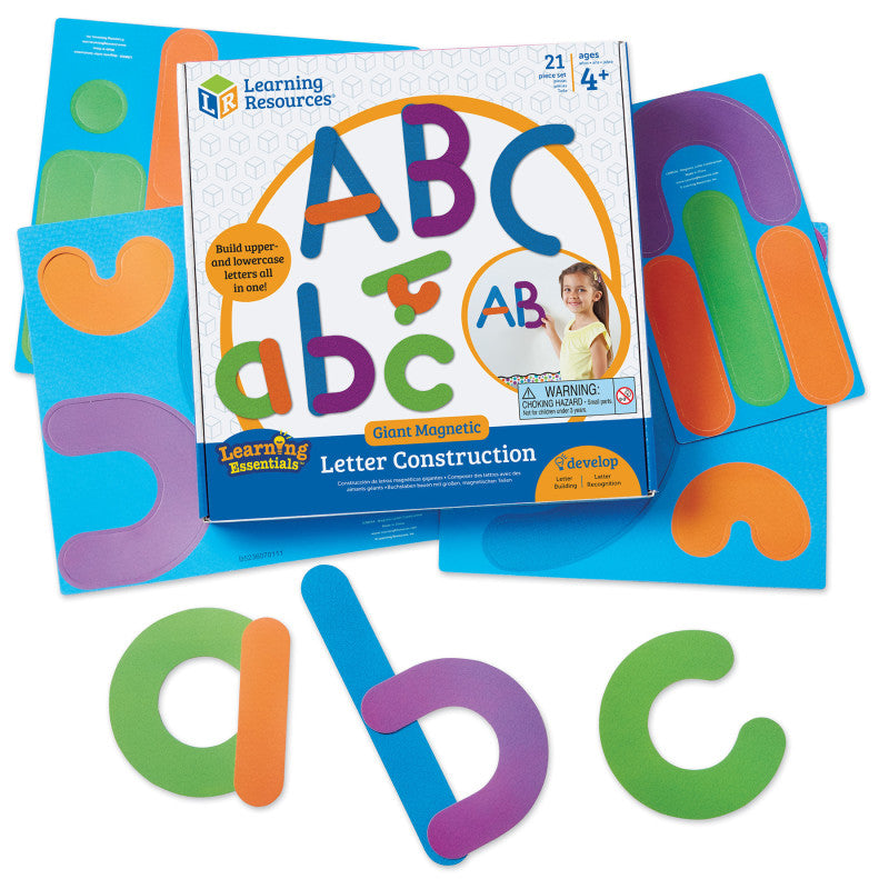 LEARNING RESOURCES - Giant Magnetic Letter Construction, 21-Piece Set