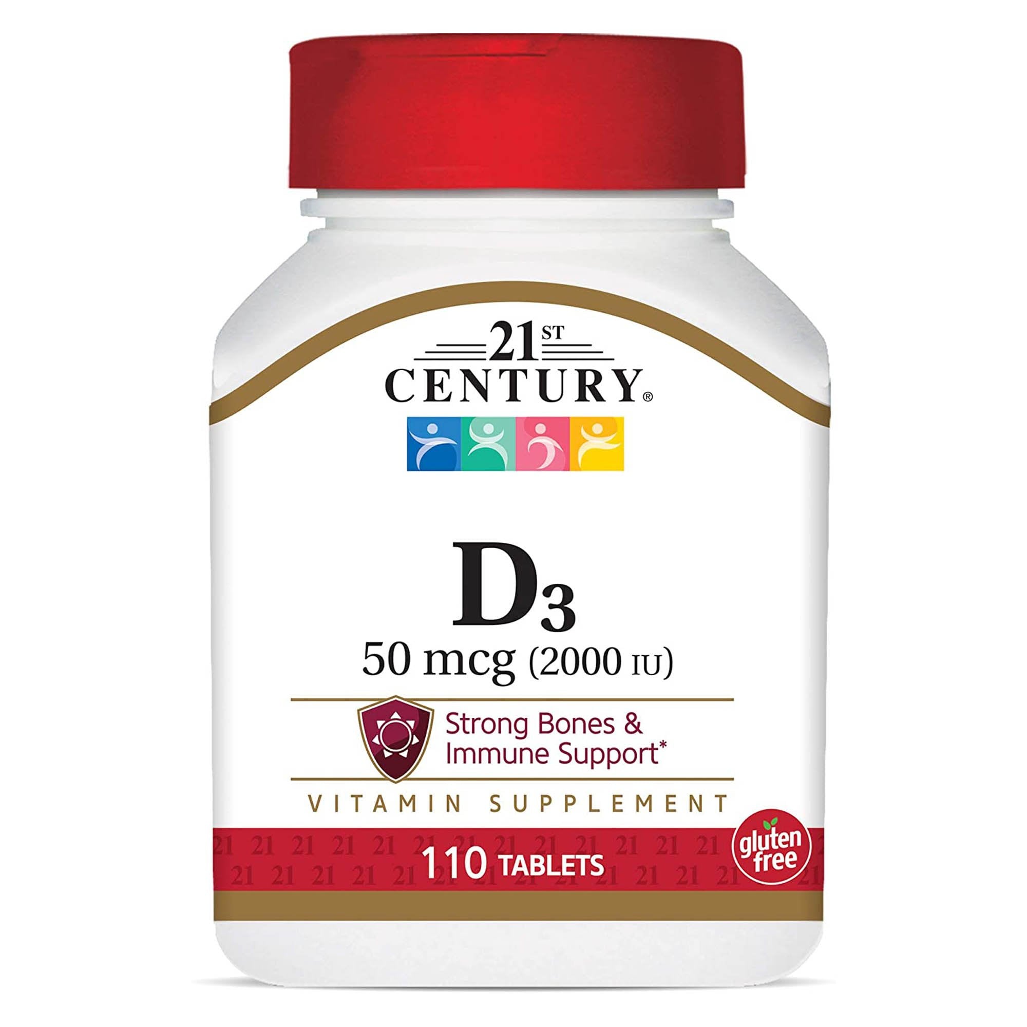 21st Century Nutritional Products - Vitamin Supplement 21st Century® Vitamin D 2,000 IU Strength Tablet 110 per Bottle [1/BT]