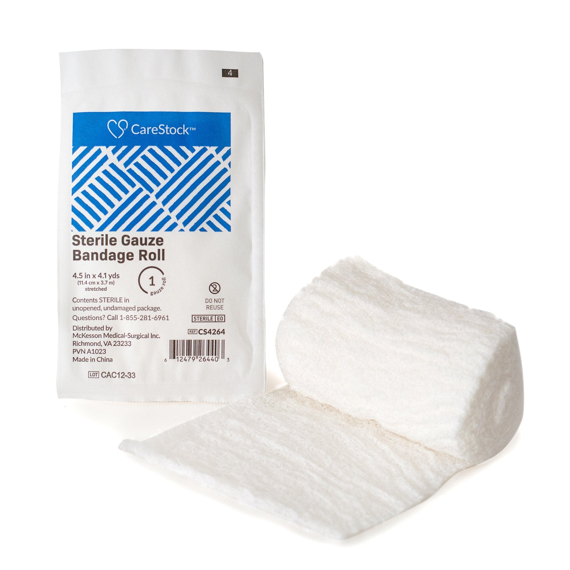 CareStock - Fluff Dressing CareStock™ 4-1/2 Inch X 4-1/10 Yard 6-Ply Sterile 1 per Pack [1/RL]