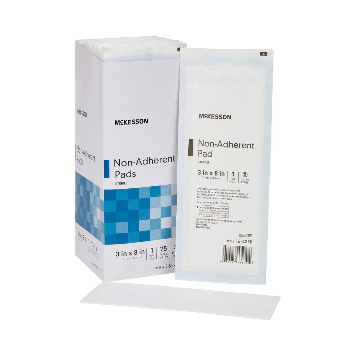 McKesson Brand - Non-Adherent Dressing McKesson 3 X 8 Inch Sterile 75 per Pack [75/BX]