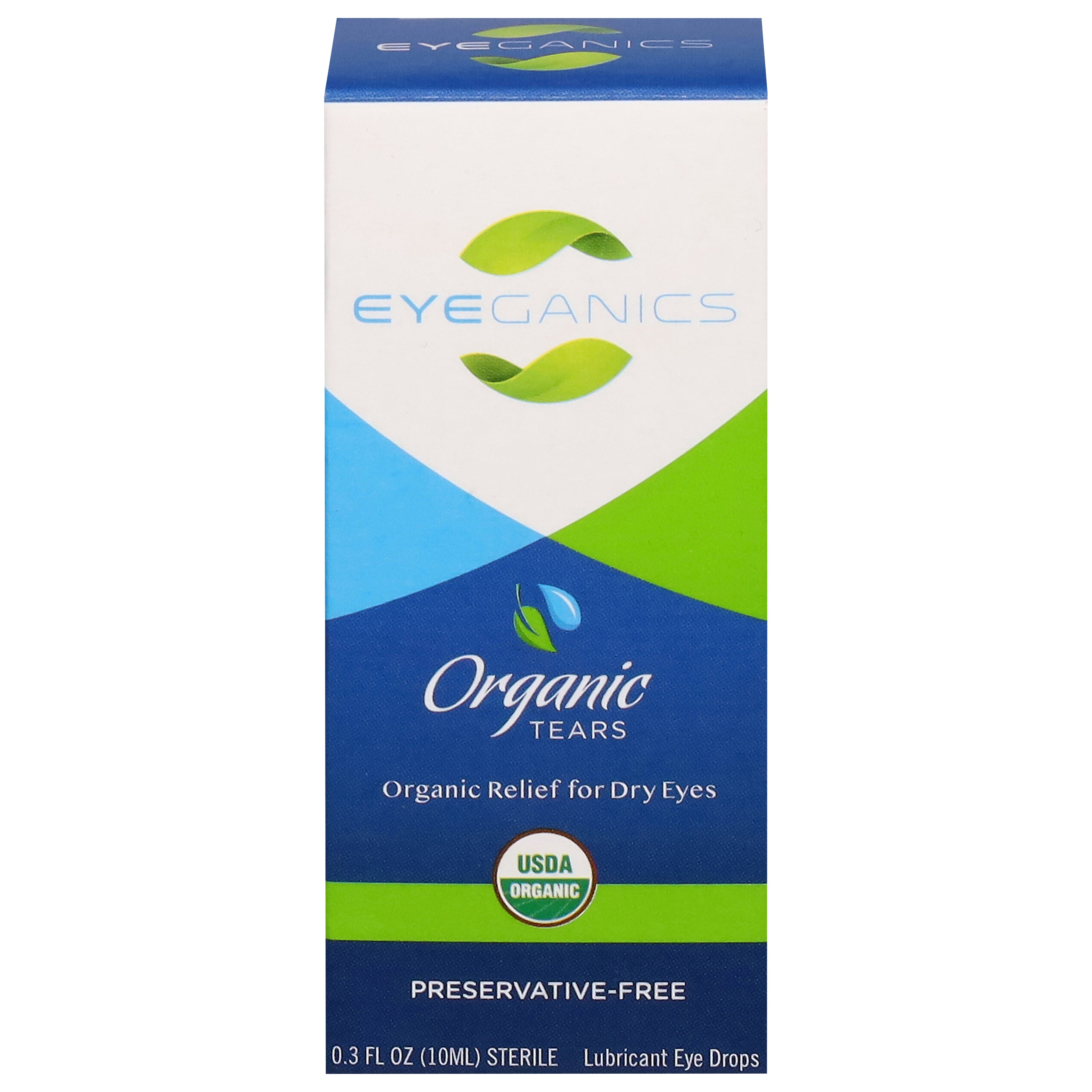 Eyeganics Organic Tears Lubricant Eye Drops 0.3 fl oz - Case of 1