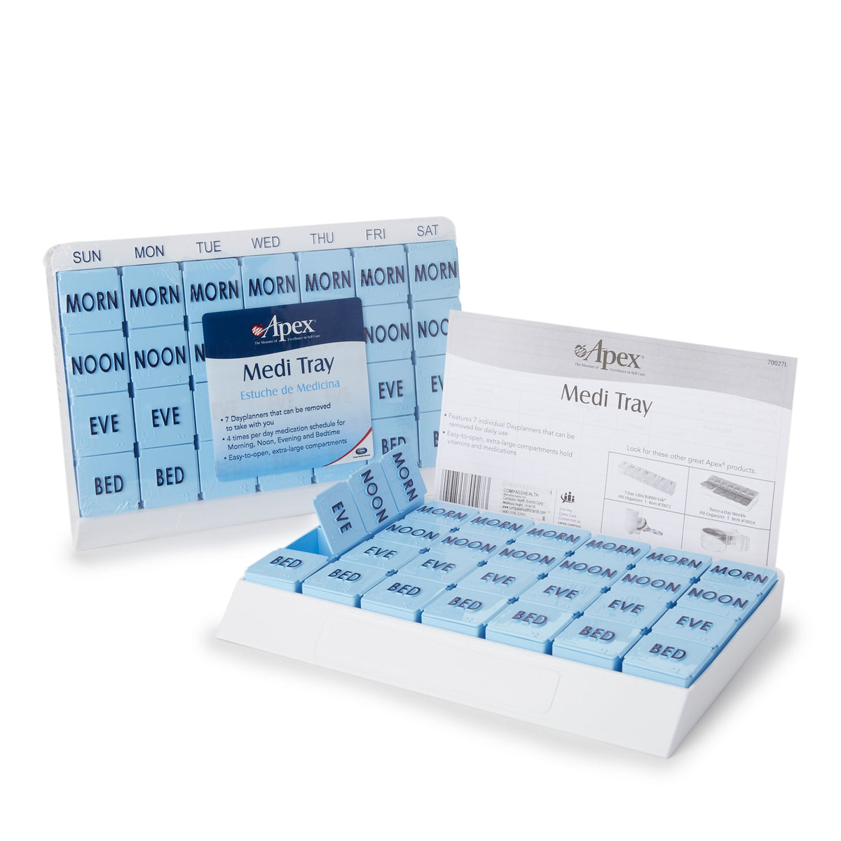 Apex-Carex - Pill Organizer Medi Tray 7 Day 4 Dose [1/EA]