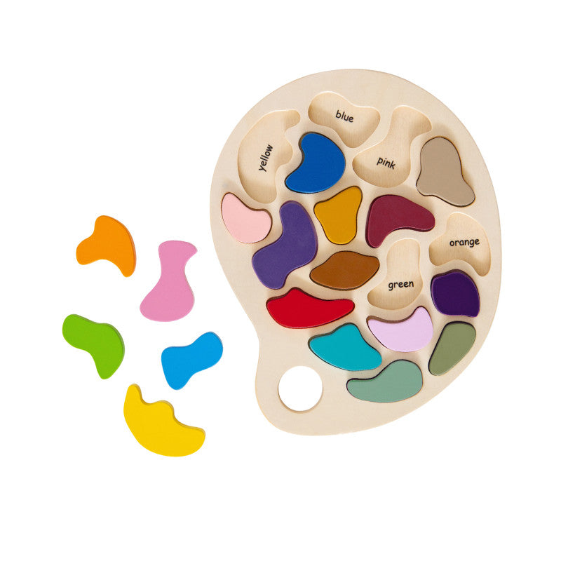 THE FRECKLED FROG - Artist Palette Puzzle - Wooden Puzzle