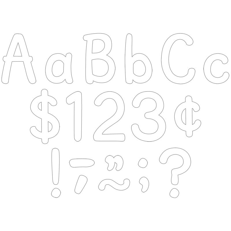 TEACHER CREATED RESOURCES - White 4" Modern Classic Letters Combo Pack, 257 Per Pack, 2 Packs