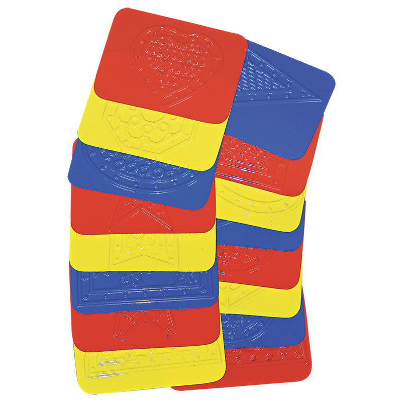 ROYLCO - Teach Me Shapes: Rubbing Plate Shapes, Pack of 16