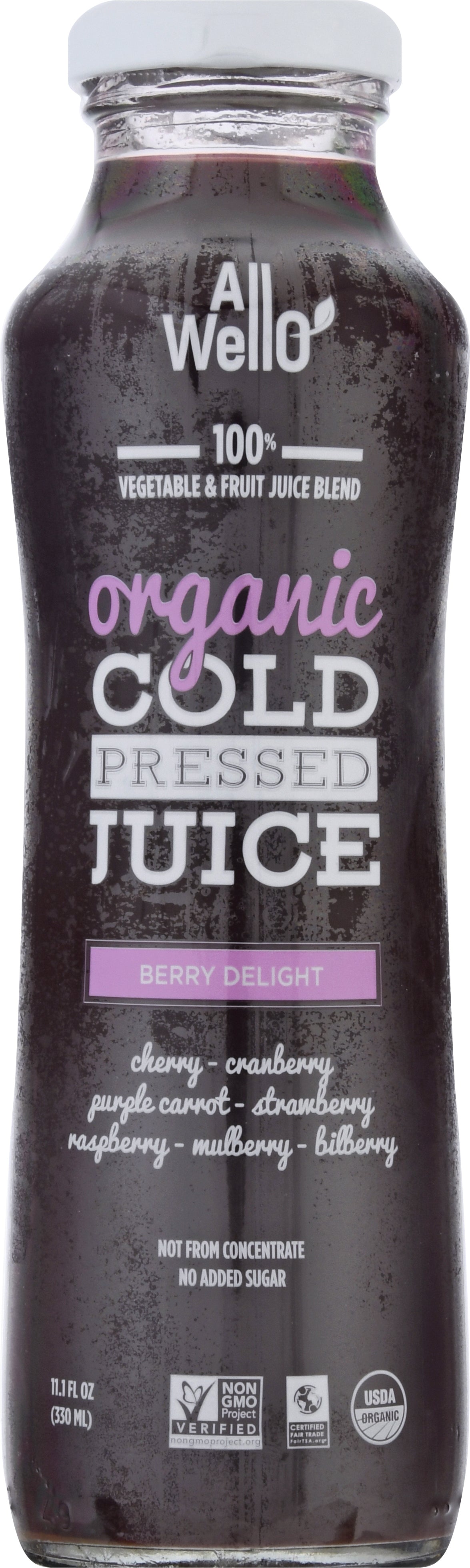 All Wello Organic Cold Pressed Juice 11.1 oz - Case of 12