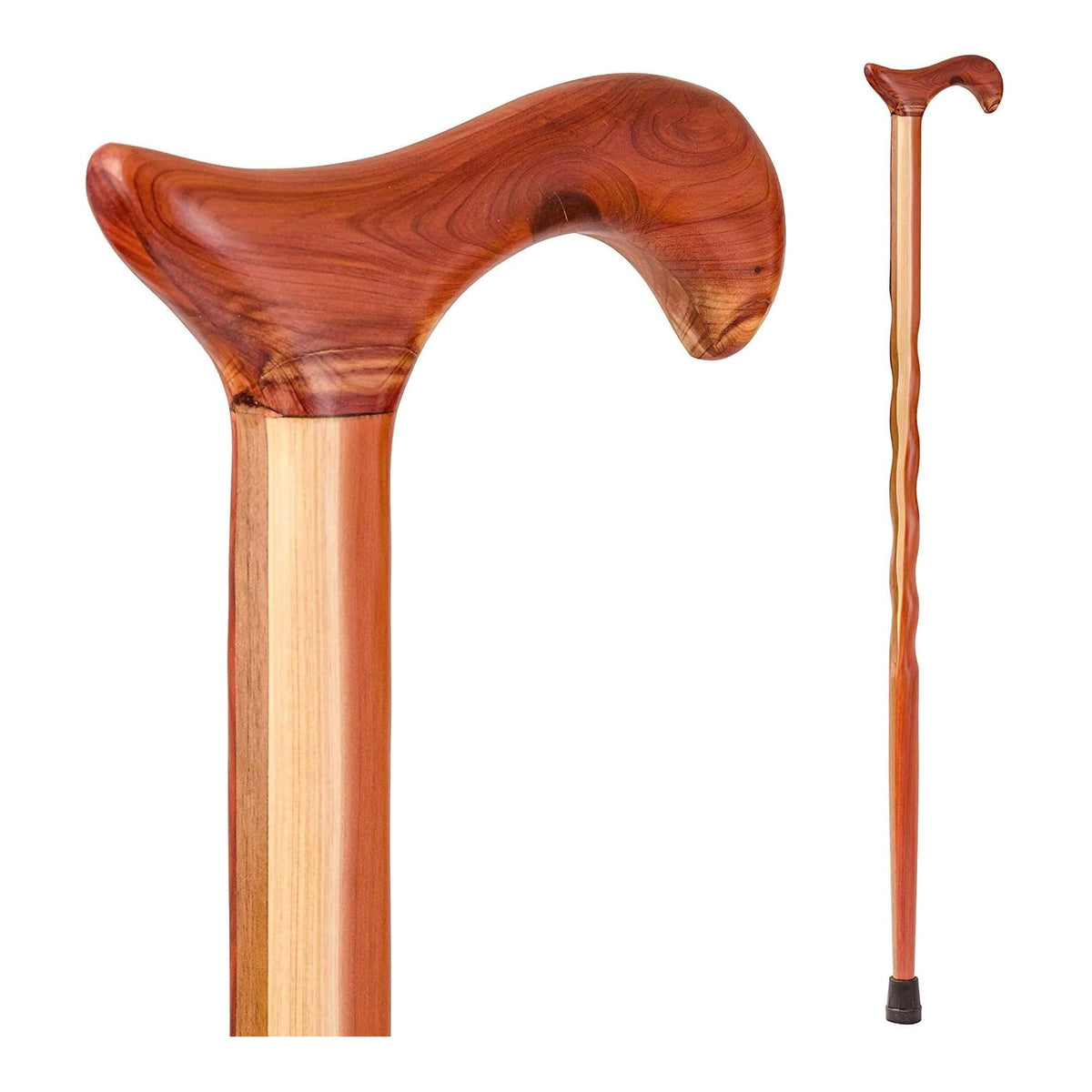 Mabis Healthcare - T-Handle Cane Brazos™ Twisted Wood 34 Inch Height Wood Grain [1/EA] (1229011_EA)