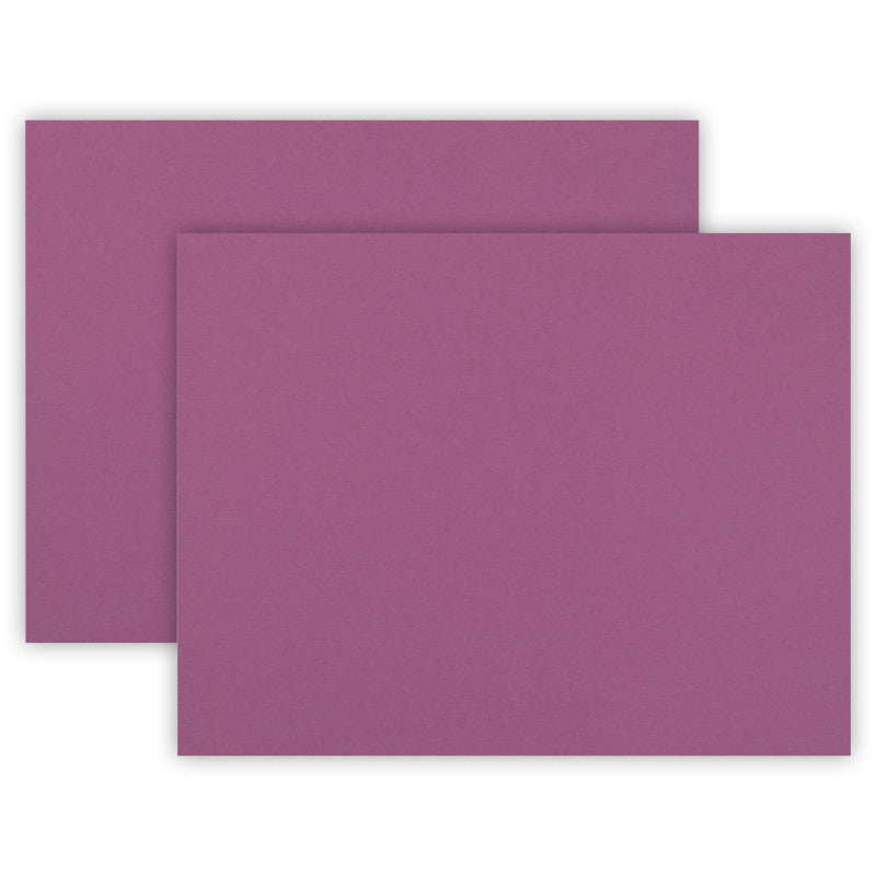 PACON - 4-Ply Railroad Board, Magenta, 22" x 28", 25 Sheets Per Pack, 2 Packs
