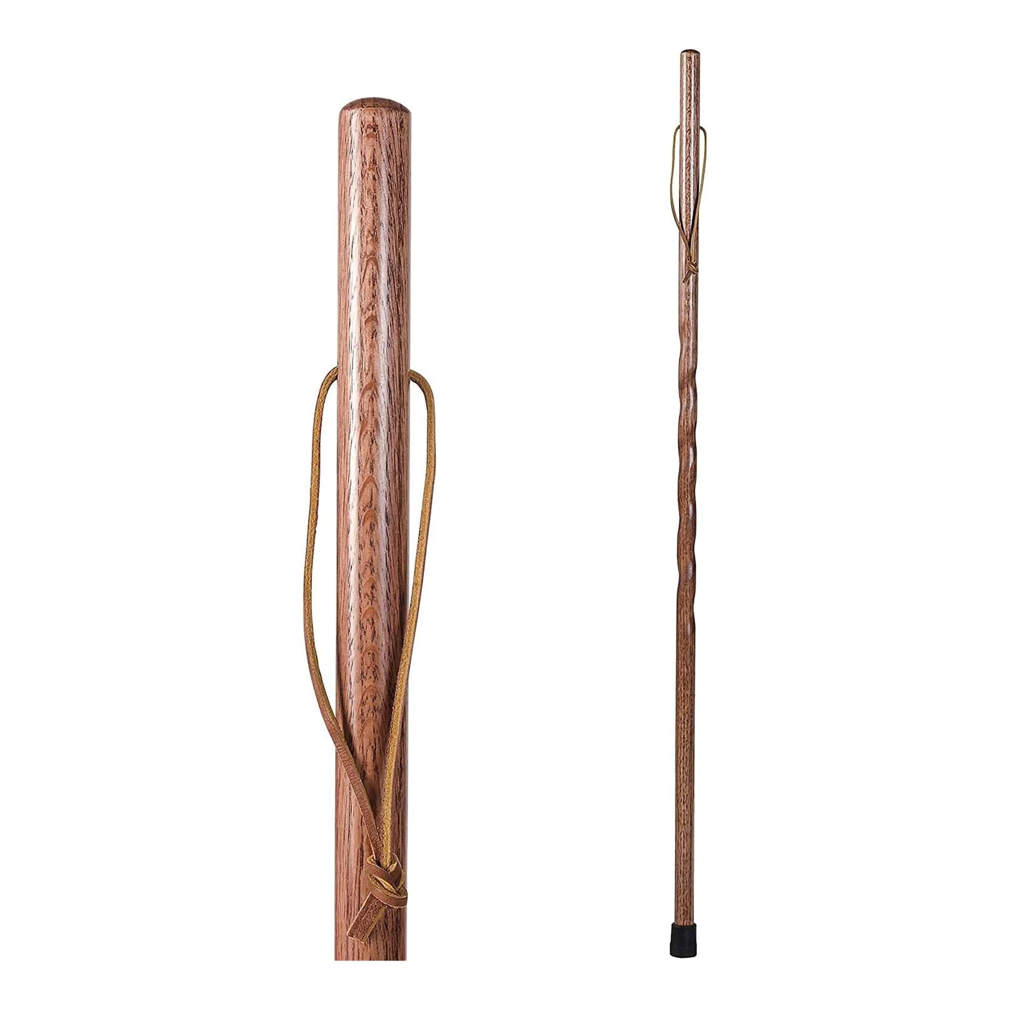 Mabis Healthcare - Walking Stick Brazos™ Twisted Backpacker Wood 55 Inch Height Red Oak [1/EA]