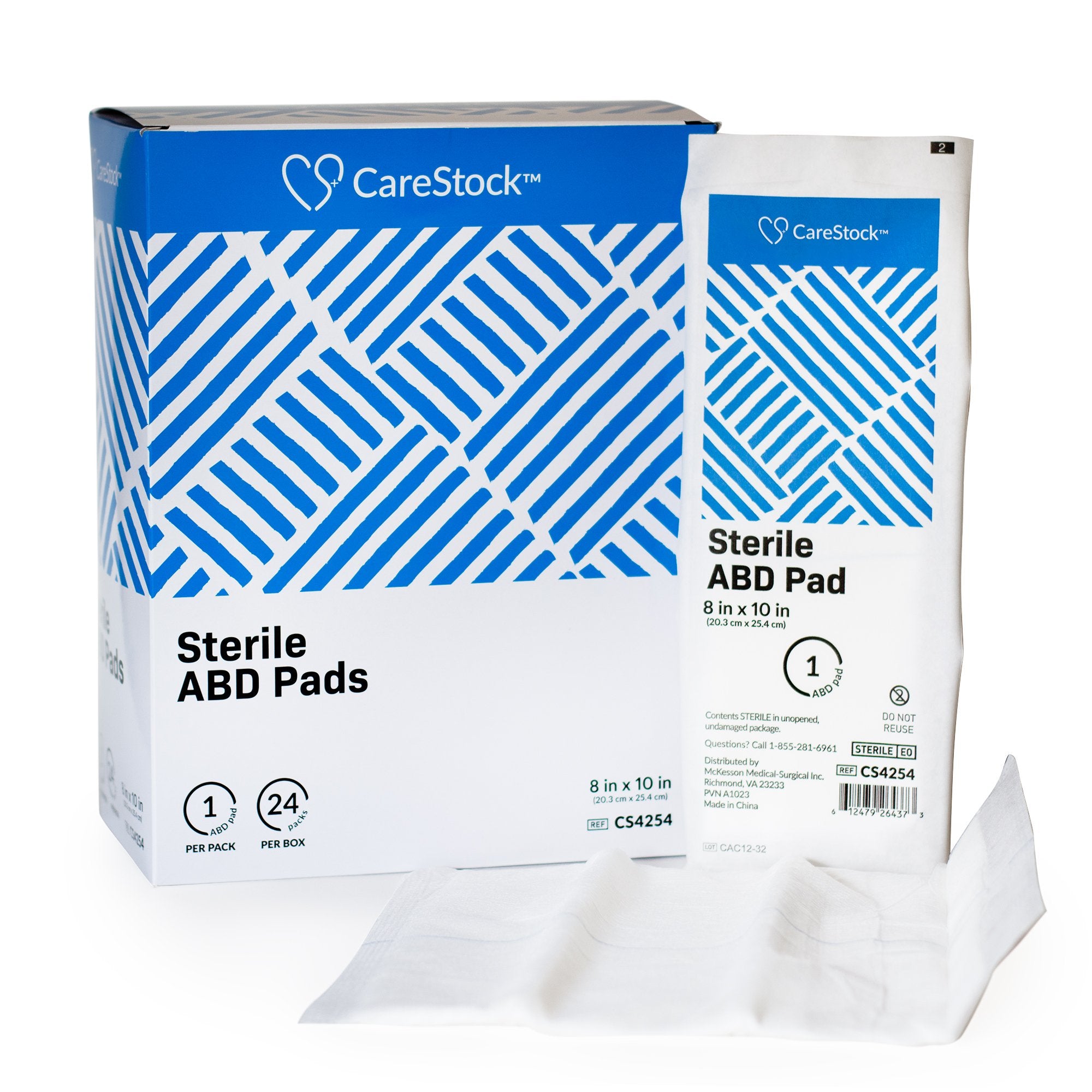 CareStock - Abdominal Pad CareStock™ 8 X 10 Inch Sterile 1 per Pack [24/BX]