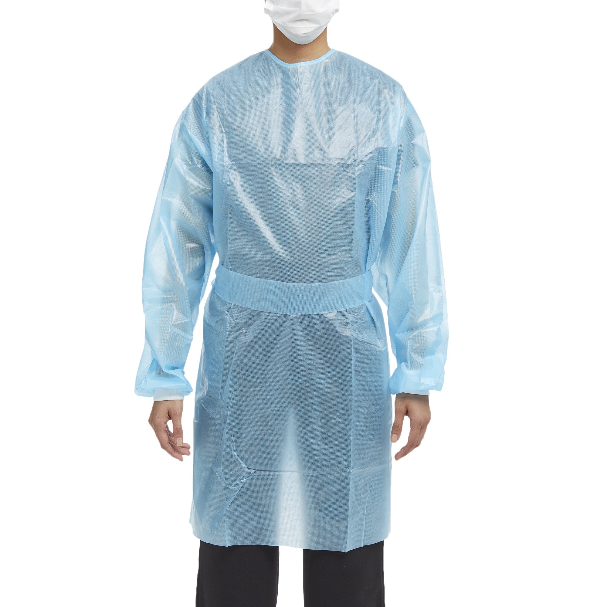McKesson Brand - Chemotherapy Procedure Gown McKesson Medium Blue NonSterile AAMI Level 2 / ASTM D6978 Disposable [10/BG]