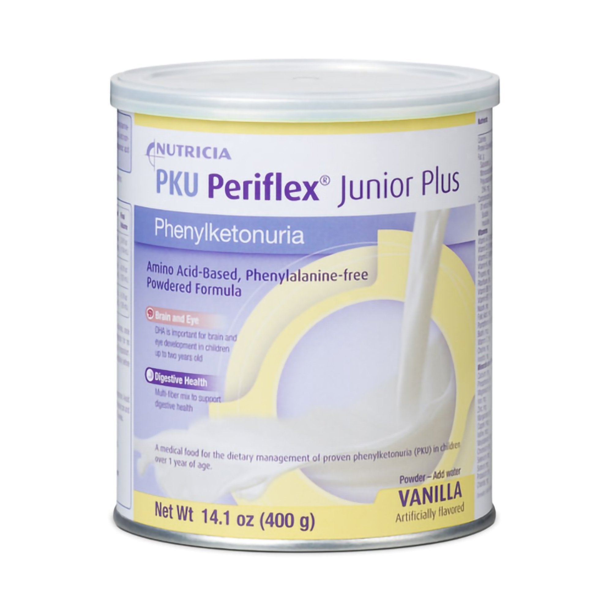 Nutricia North America - Pediatric Oral Supplement PKU Periflex® Junior Plus Vanilla Flavor 14.1 oz. Can Powder Phenylalanine-free Phenylketonuria (PKU) [1/EA]