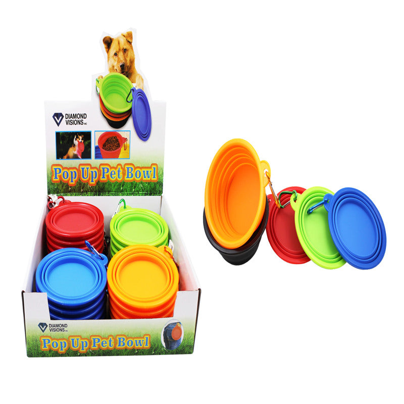 DIAMOND VISIONS - Diamond Visions Pop Up Pet Bowl Silicone 1 pk - Case of 25