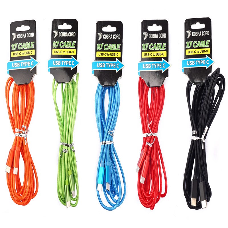 DIAMOND VISIONS - Diamond Visions Cobra Cord USB Type C Cable 1 pk - Case of 12