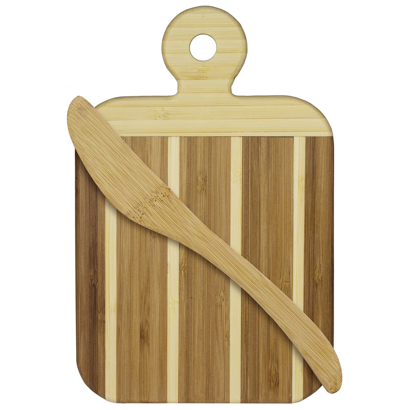 TOTALLY BAMBOO - Totally Bamboo 9 in. L X 6 in. W X 0.5 in. Bamboo Striped Cutting Board Set 2 pc - Case of 12
