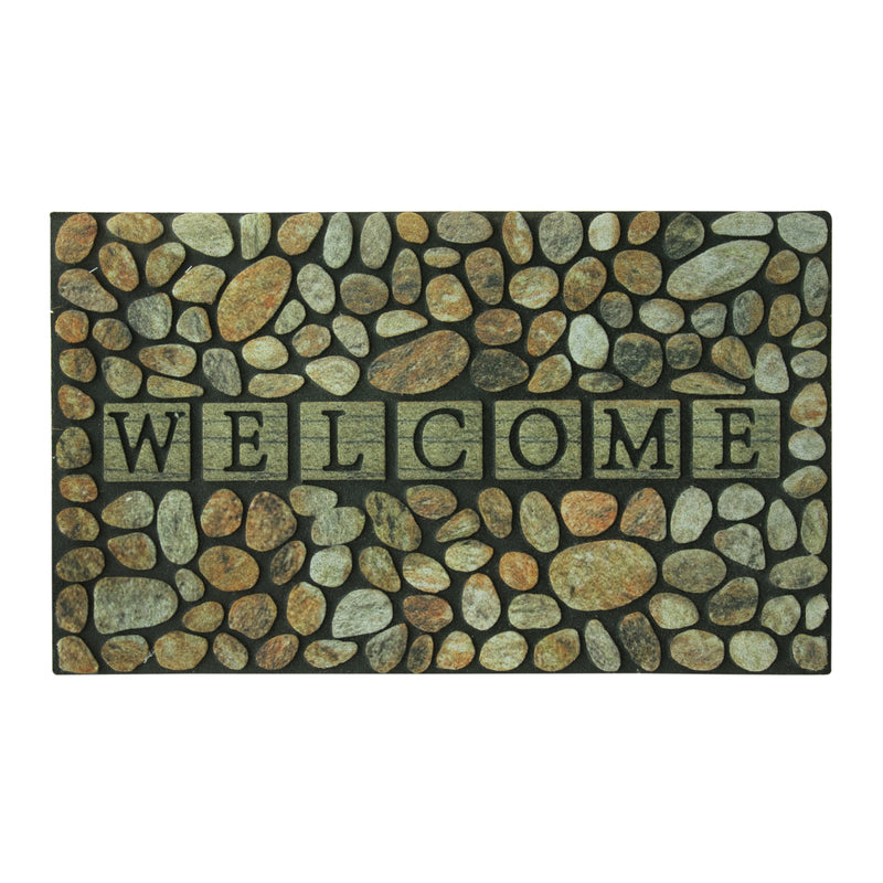 SPORTS LICENSING SOLUTIONS - Sports Licensing Solutions 30 in. L X 18 in. W Multicolored Pebble Welcome Rubber Floor Mat