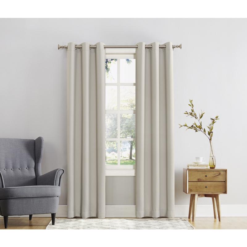SUN ZERO - Sun Zero Norwich Ivory Blackout Curtains 80 in. W X 84 in. L