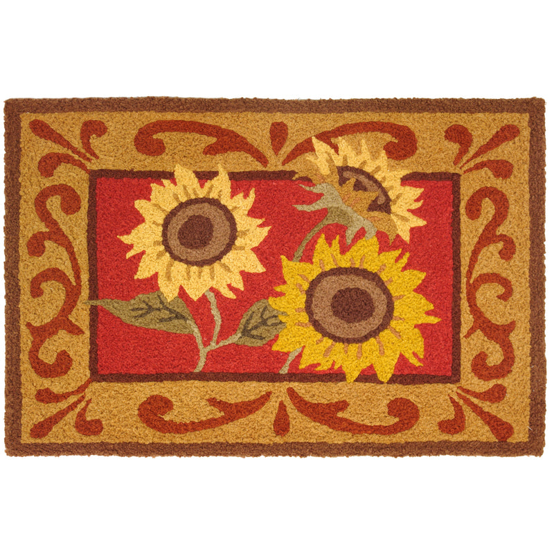 JELLYBEAN - Jellybean 30 in. L X 20 in. W Multicolored Provence Sunflowers Polyester Accent Rug
