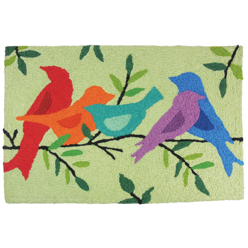 JELLYBEAN - Jellybean 30 in. L X 20 in. W Multicolored Morning Song Birds Polyester Accent Rug