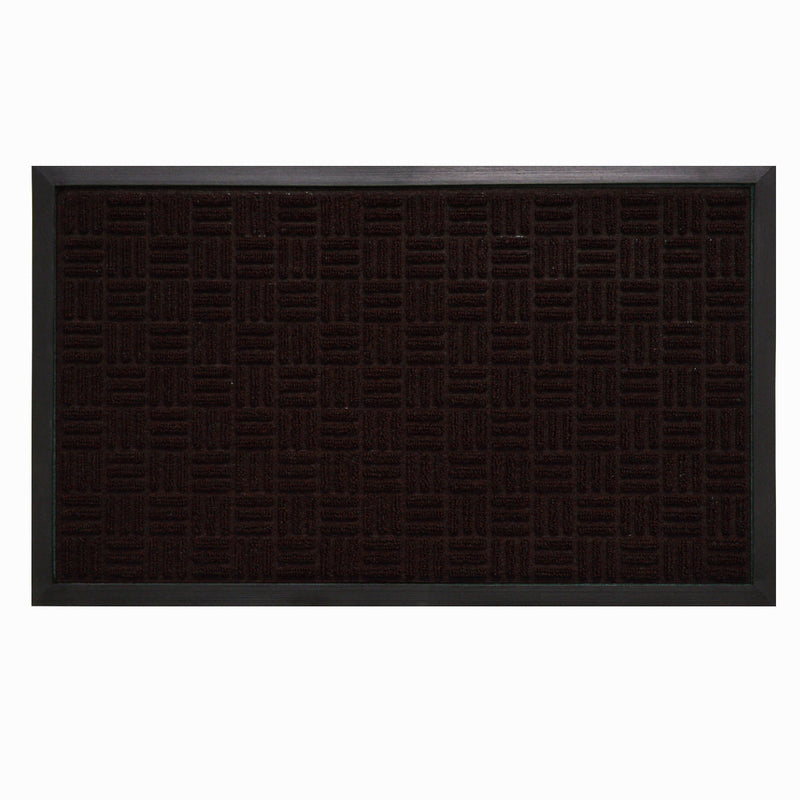 SPORTS LICENSING SOLUTIONS - Sports Licensing Solutions 36 in. L X 24 in. W Brown Parquet Rubber Door Mat