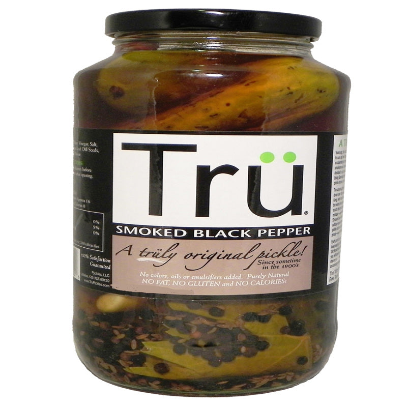TRU PICKLES - Tru Pickles Smoked Black Pepper Pickles 24 oz Jar - Case of 6