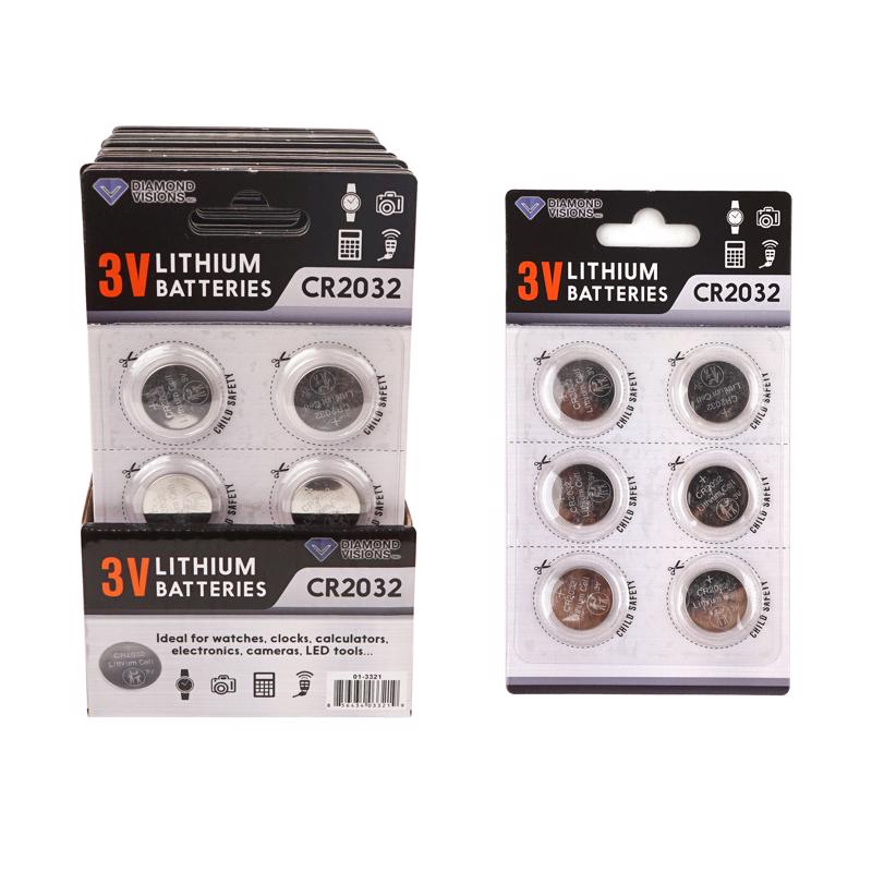 DIAMOND VISIONS - Diamond Visions Button Battery 6 pk - Case of 24