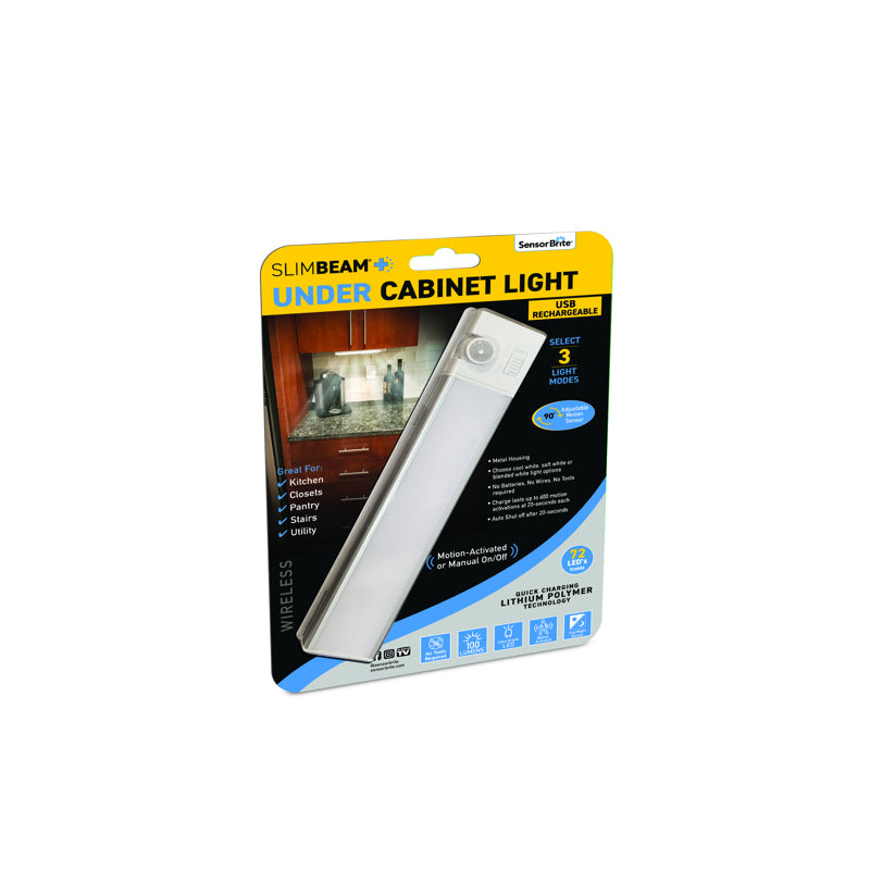 SENSOR BRITE - Sensor Brite SlimBeam+ Motion Activated or Manual Under Cabinet Light 1 pk