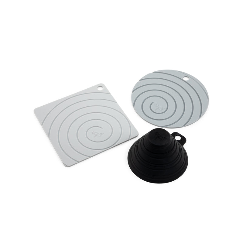 CORE KITCHEN - Core Kitchen Black/White Silicone Jar Grip Set