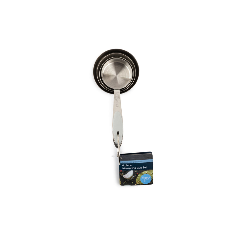 CORE KITCHEN - Core Kitchen Silicone/Stainless Steel Gray Measuring Cup Set