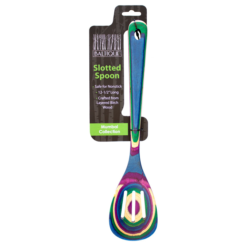 TOTALLY BAMBOO - Totally Bamboo Baltique Multicolored Birch Wood Slotted Spoon - Case of 12 [20-9601]