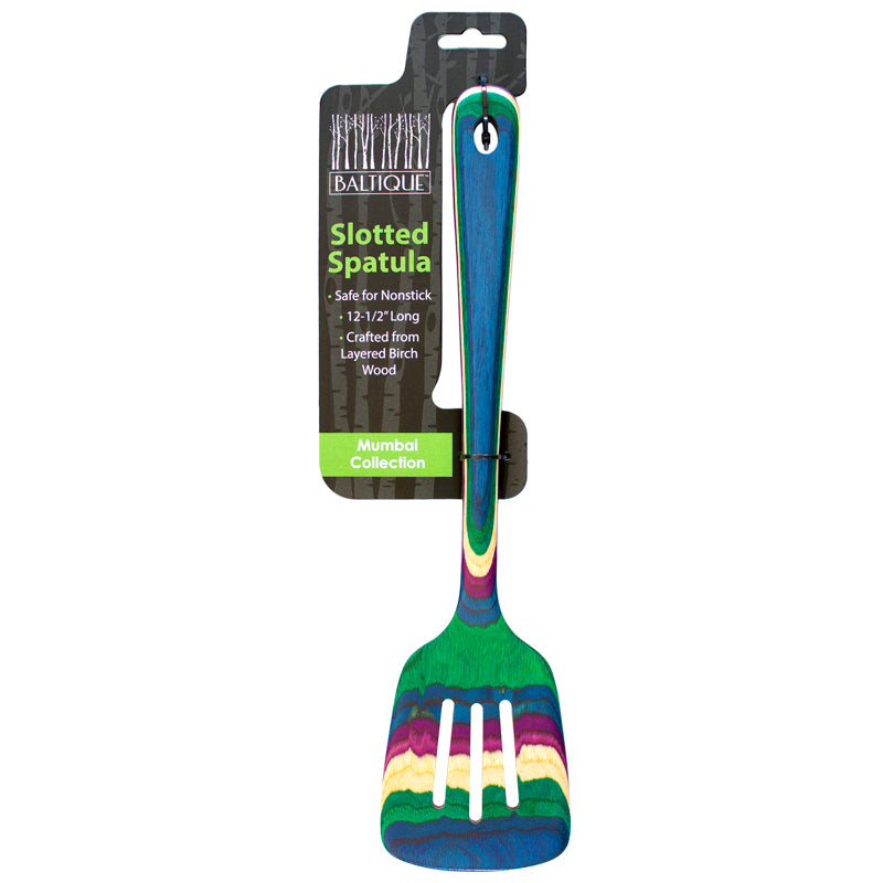 TOTALLY BAMBOO - Totally Bamboo Baltique Multicolored Birch Wood Slotted Spatula - Case of 12 [20-9603]